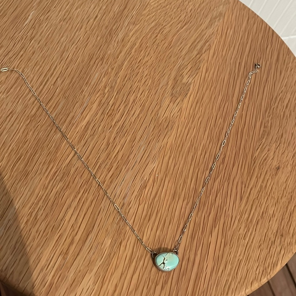 Turquoise and silver necklace